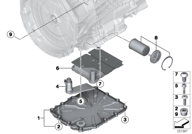 2013 BMW M6 Oil Sump (GS7D36BG) Diagram