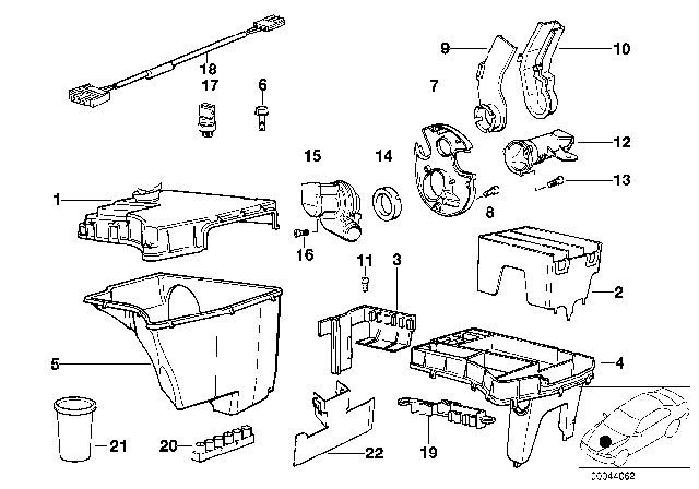 1998 BMW 750iL Control Unit Box Diagram