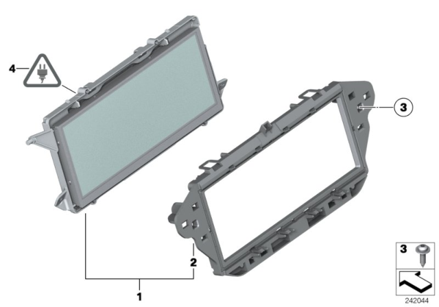 2015 BMW X1 Central Information Display Diagram for 65509289582