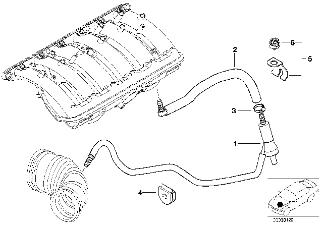 2000 BMW 328Ci Vacuum Control - Engine Diagram
