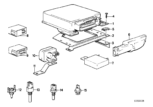 1984 BMW 325e Control Unit L-Jetronic Diagram