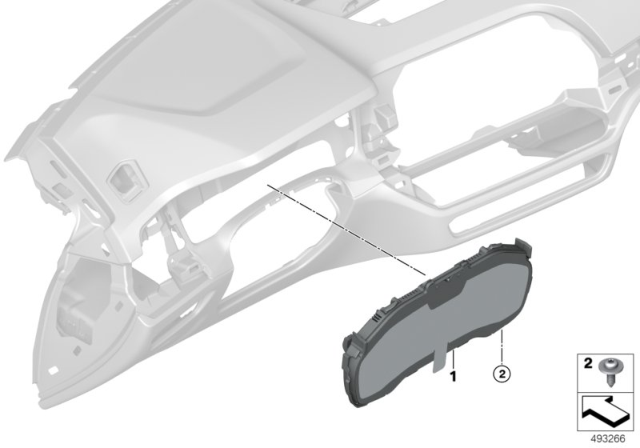 2020 BMW X3 M Instrument Cluster High Diagram