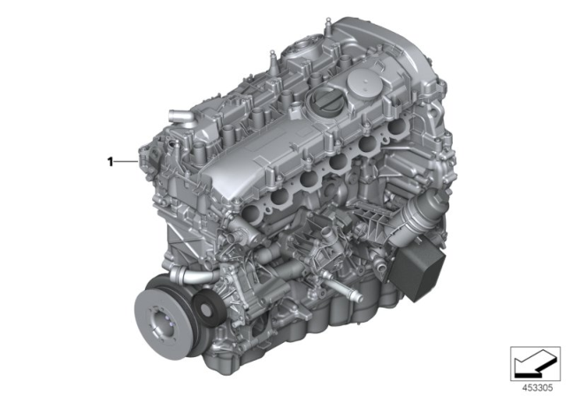 2017 BMW 740i Short Engine Diagram