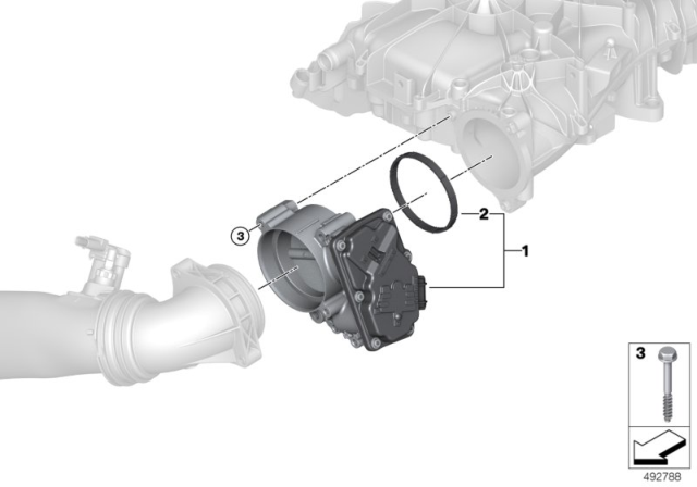 2020 BMW 840i xDrive Throttle Housing Assy Diagram