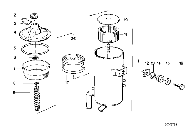 1986 BMW 735i Oil Carrier / Single Parts Diagram 1