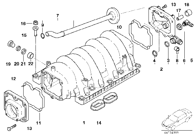 2003 BMW X5 Intake Manifold System Diagram