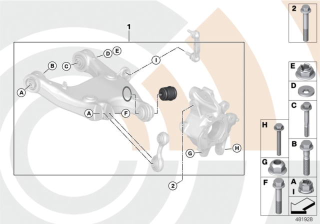 2015 BMW 650i Repair Kit, Ball Joint Diagram