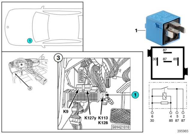 1995 BMW 325i Relay, Surround Sound Diagram