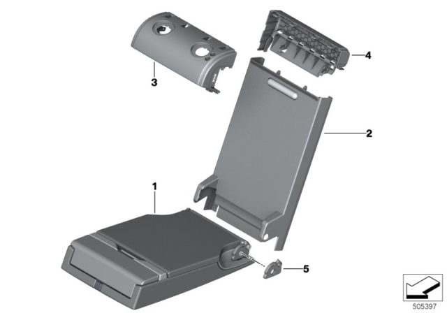 2020 BMW X6 ARMREST WITH COMPARTMENT, LE Diagram for 52207499800