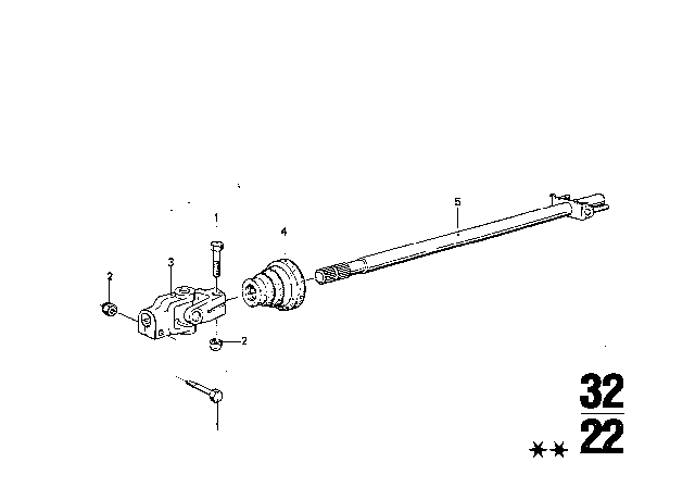 1970 BMW 2500 Fillister Head Screw Diagram for 07119901025