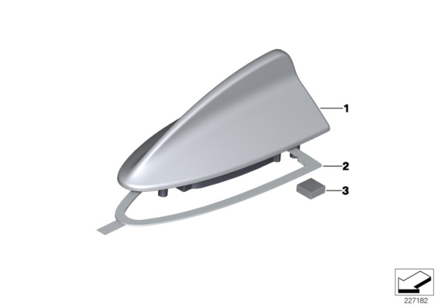 2005 BMW X3 Single Parts, Antenna Diagram