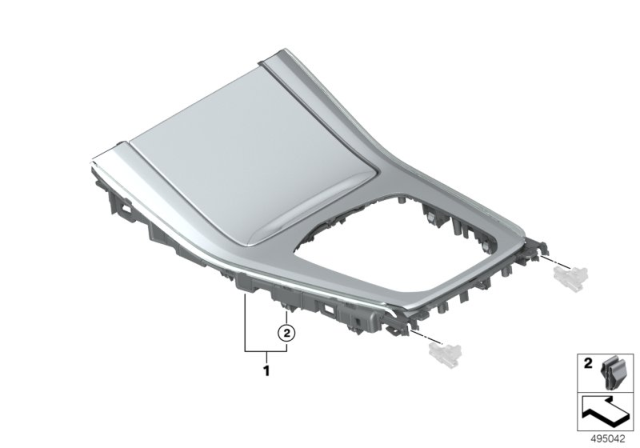 2020 BMW X7 Decorative Trims, Centre Console Diagram