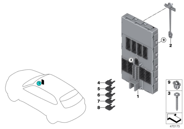 2018 BMW X5 Control Unit Body Domain Controller BDC Diagram