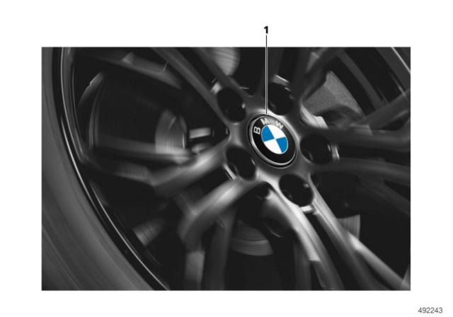 2017 BMW X5 Hub Cap Floating Diagram