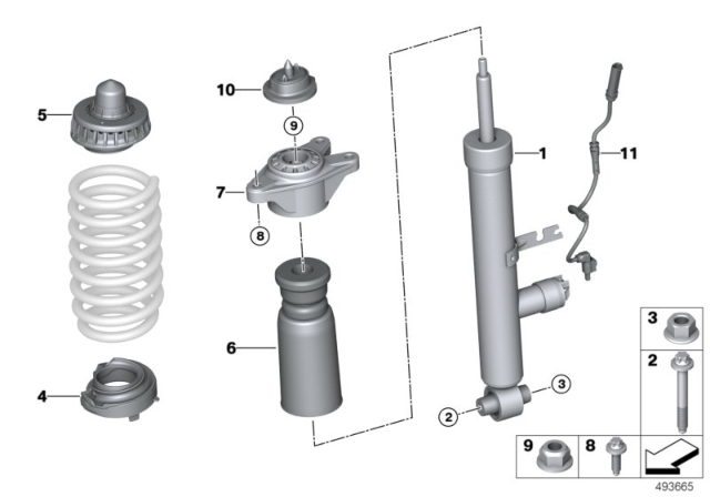 2019 BMW 330i xDrive Spring Strut Rear / Vdm Diagram