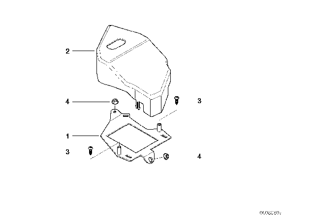 2002 BMW M3 Cover, Xenon Headlight Control Unit Diagram for 61127893035