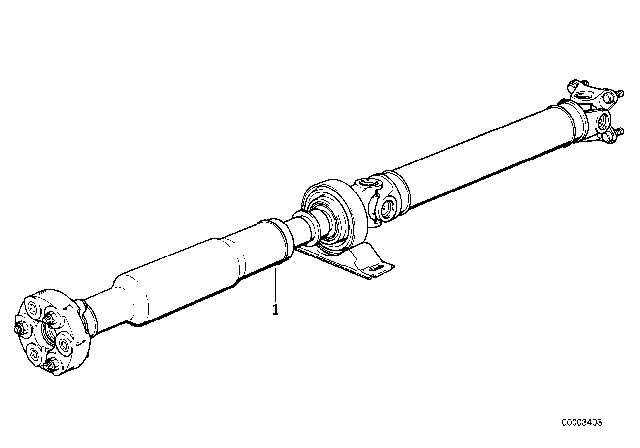 1987 BMW 325e Automatic Gearbox Drive Shaft Diagram for 26111225717