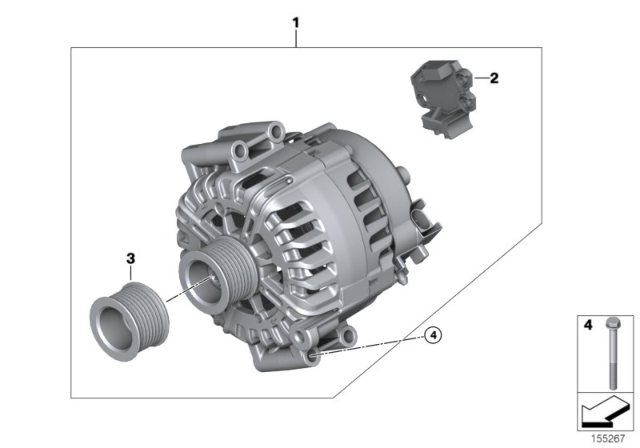 2010 BMW X6 Pulley Diagram for 12317560990