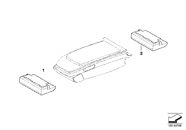 2007 BMW 750Li Control Unit Centre Console / Armrest Diagram