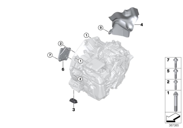 2019 BMW i8 Transmission Mounting Diagram