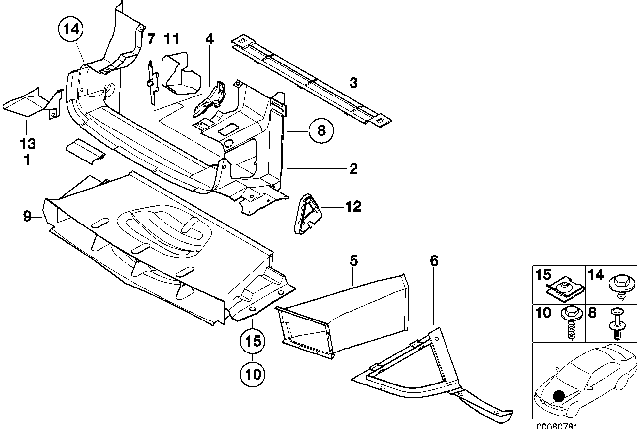 1994 BMW 318i Air Ducts Diagram 2