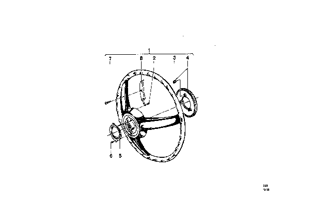 1969 BMW 2000 Steering Wheel Diagram 1