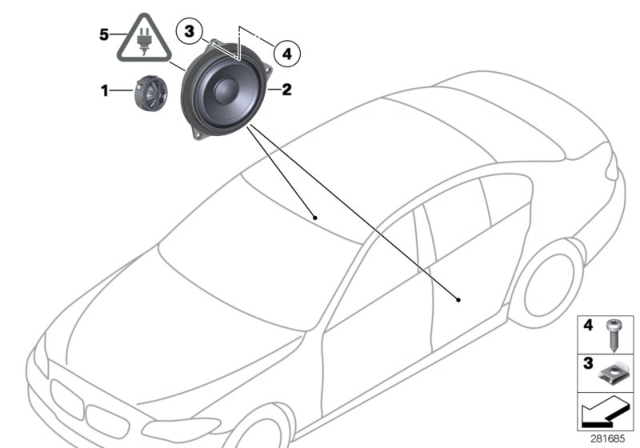 2014 BMW M6 Single Parts For Top-HIFI System Diagram 2