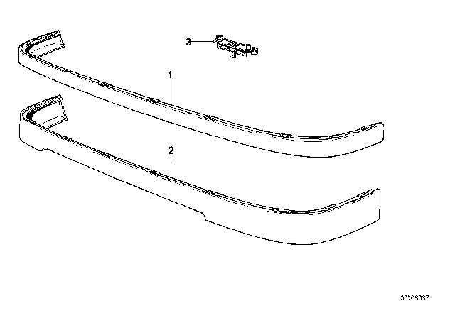 1987 BMW 325i Front Spoiler Diagram 2