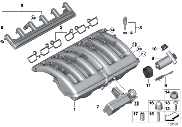 2004 BMW 325Ci Intake Manifold System Diagram