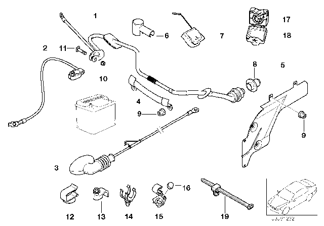 2001 BMW 330Ci Battery Cable Diagram