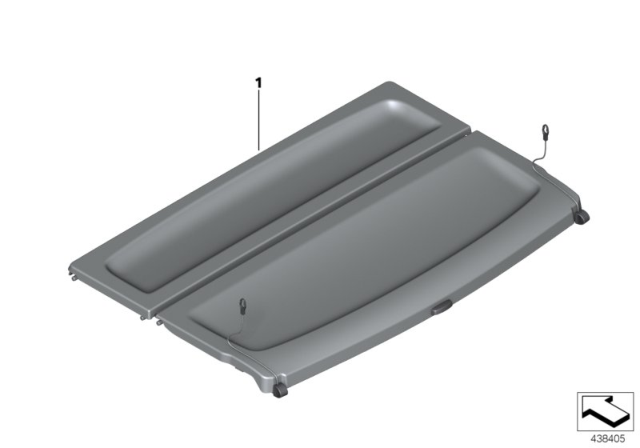 2017 BMW X1 Rear Window Shelf Diagram