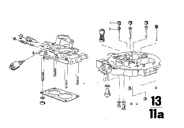 1970 BMW 2500 Carburetor, Jets And Pumps Diagram 2