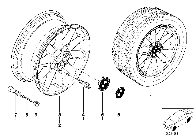 1996 BMW 328i Streamline-Styling Diagram