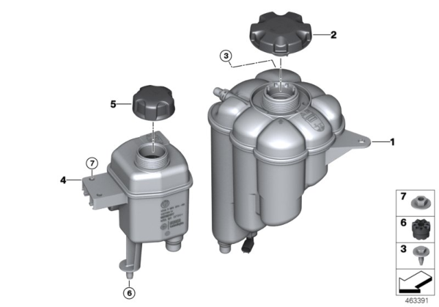 2018 BMW X5 Expansion Tank Diagram