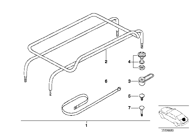 2000 BMW Z3 M Arrester Cable Diagram for 82799405843