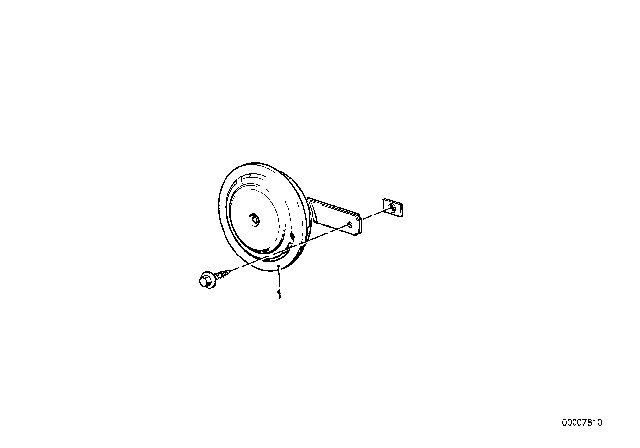 1979 BMW 320i Horn Diagram 1