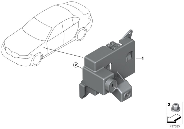 2020 BMW 330i xDrive Bracket CSM / ENS Diagram