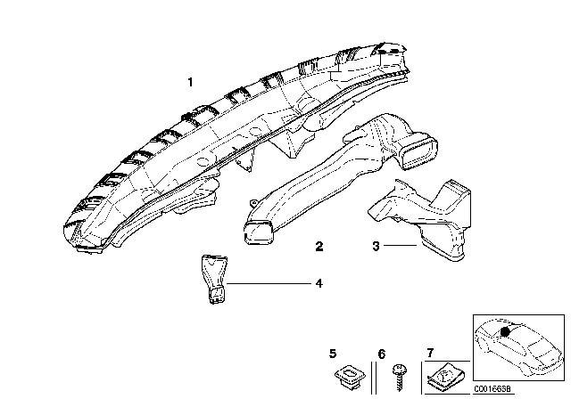 2004 BMW 325Ci Air Ducts Diagram