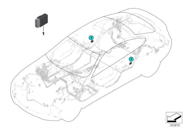 2020 BMW 440i xDrive Control Unit, LCPA Module Diagram