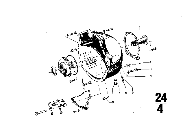 1971 BMW 2800CS Housing & Attaching Parts (ZF 3HP20) Diagram 2