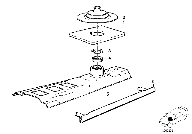 1984 BMW 325e Gearshift, Mechanical Transmission Diagram 2