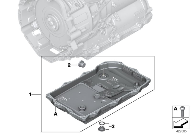 2015 BMW ActiveHybrid 5 Oil Sump (GA8P70H) Diagram