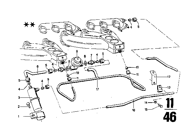 1973 BMW 3.0CS Emission Control Diagram 2