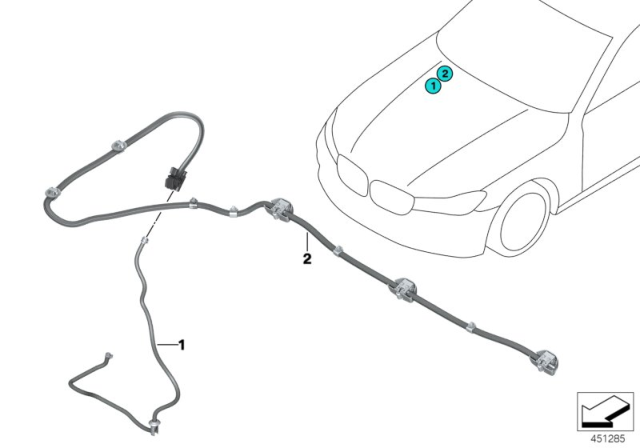 2019 BMW 750i xDrive Single Parts For Windshield Cleaning Diagram