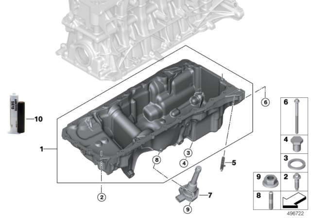 2020 BMW X3 M OIL PAN Diagram for 11138053424