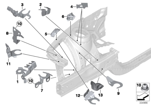 2019 BMW 430i xDrive Front Body Bracket Diagram 2