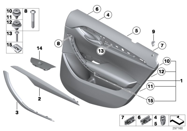 2014 BMW X1 Trim, Fibre-Optic Conductor, Rear Left Diagram for 51427315611