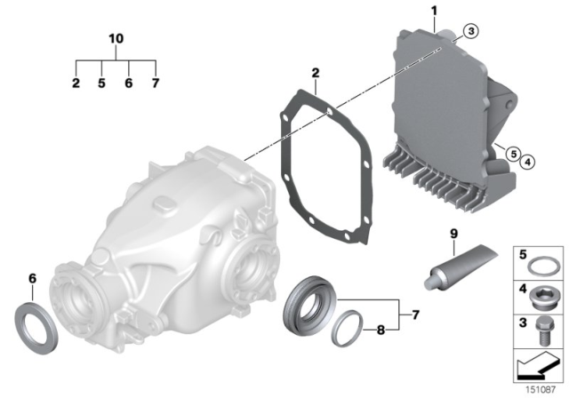 2005 BMW Z4 Final Drive, Gasket Set Diagram