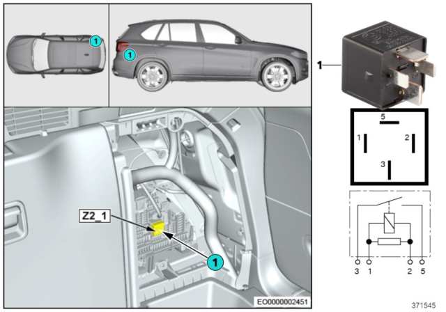 2016 BMW X3 Relay, Terminal Diagram 2