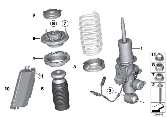 2018 BMW 650i xDrive Spring Strut, Rear Diagram